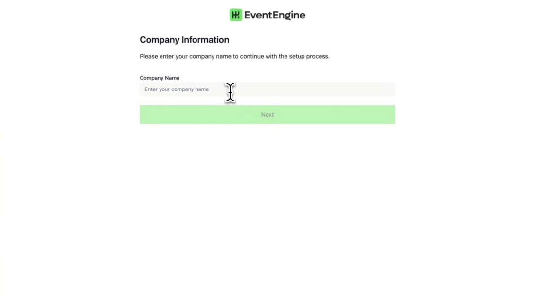 Company Information setup screen